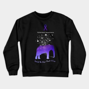 Alzheimer Awareness Spread The Hope Find A Cure Gift Crewneck Sweatshirt